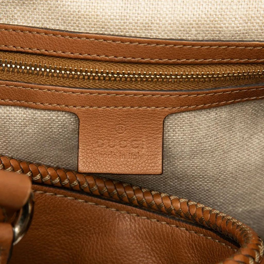 Gucci Calfskin Marrakech Tote Brown Leather Good - Box View