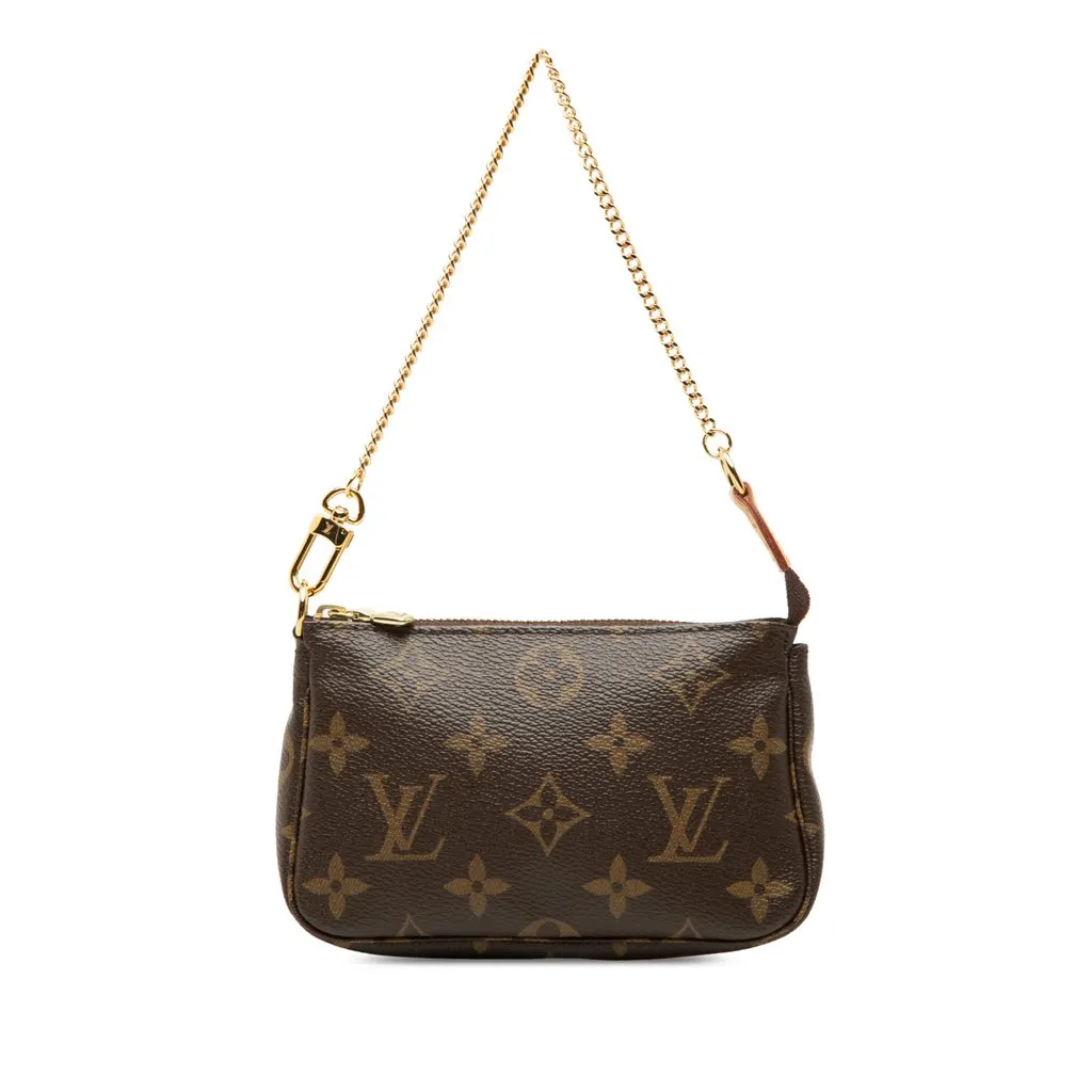 Louis Vuitton Monogram Mini Pochette Accessoires Brown Canvas Very good - Front View