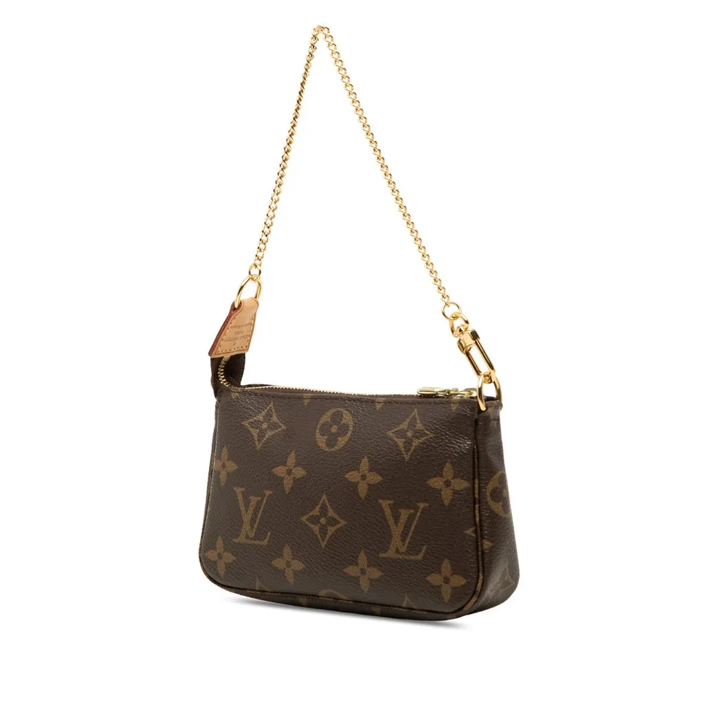 Louis Vuitton Monogram Mini Pochette Accessoires Brown Canvas Very good - Back View