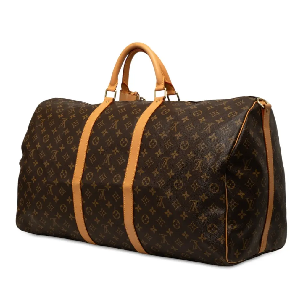 Louis Vuitton Monogram Keepall Bandouliere 60 Brown Canvas Very good - Back View