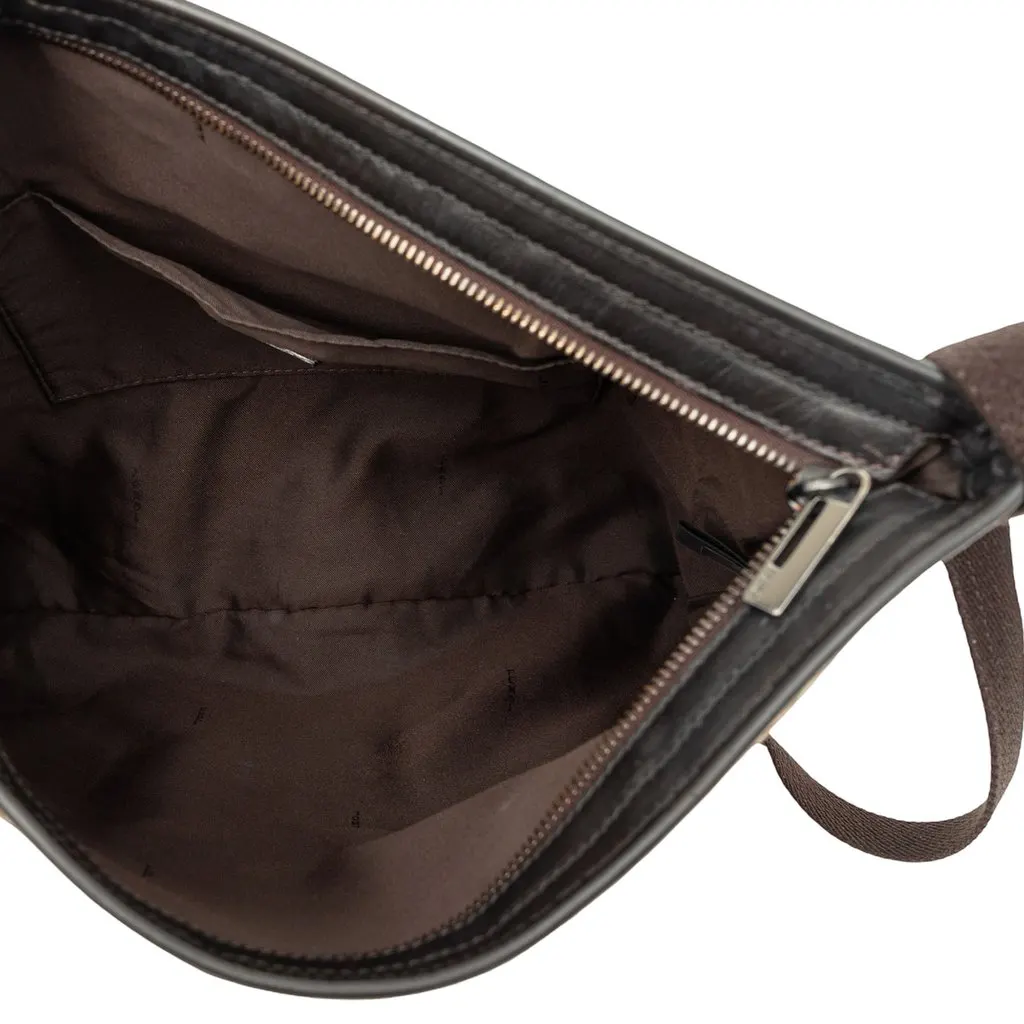 Fendi Zucchino Canvas Crossbody Brown Canvas Very good - Model View