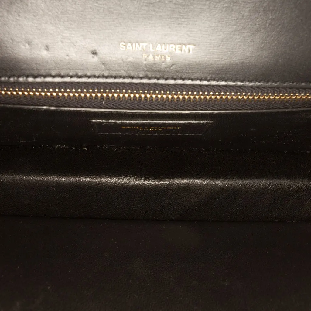 Saint Laurent Medium Smooth Calfskin Domino Shoulder Bag Black Leather Very good - Model View