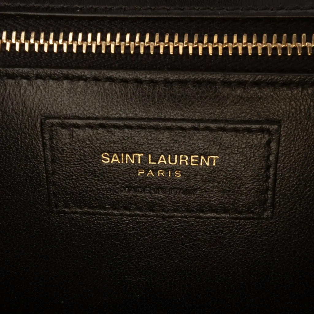 Saint Laurent Medium Smooth Calfskin Domino Shoulder Bag Black Leather Very good - Box View