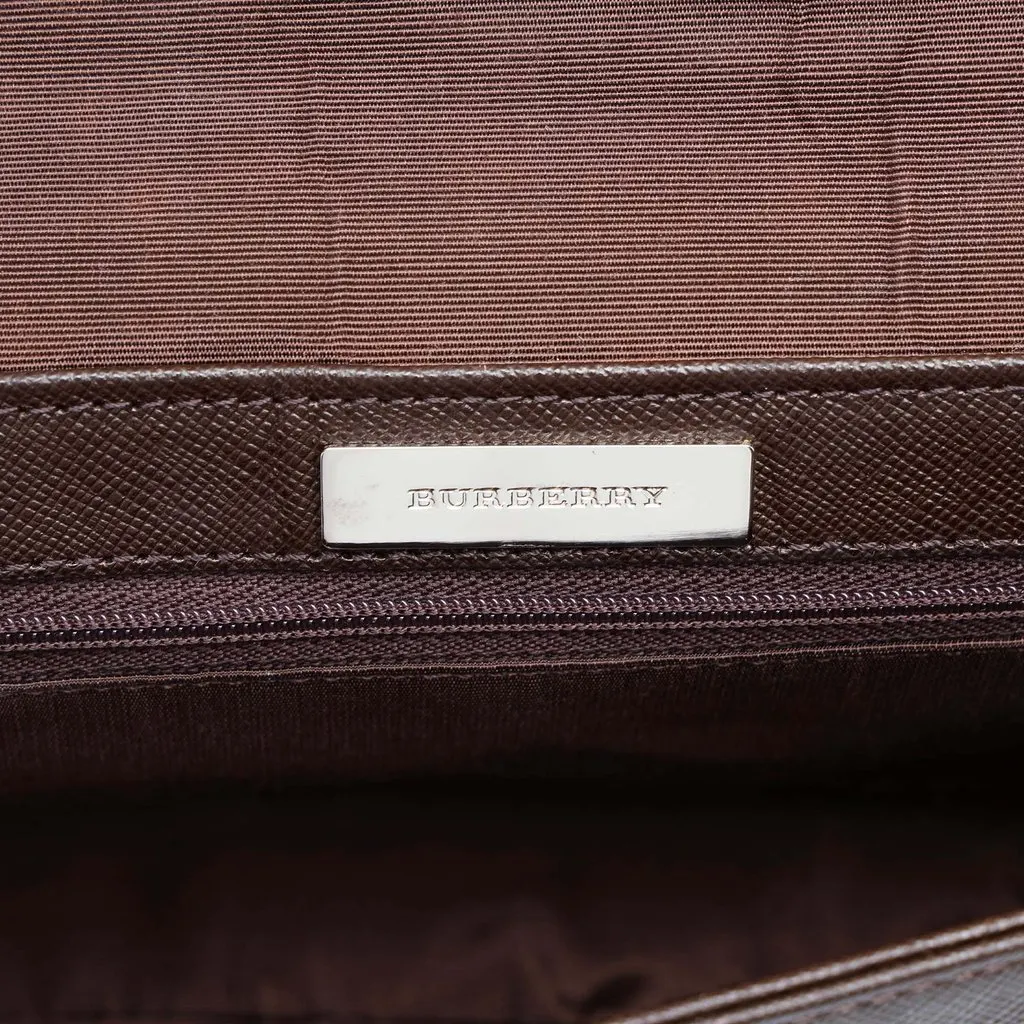 Burberry Leather Flap Shoulder Bag Brown Leather Good - Box View