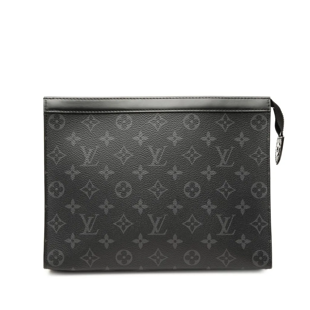 Louis Vuitton Monogram Eclipse Pochette Voyage MM Black Very good - Front View