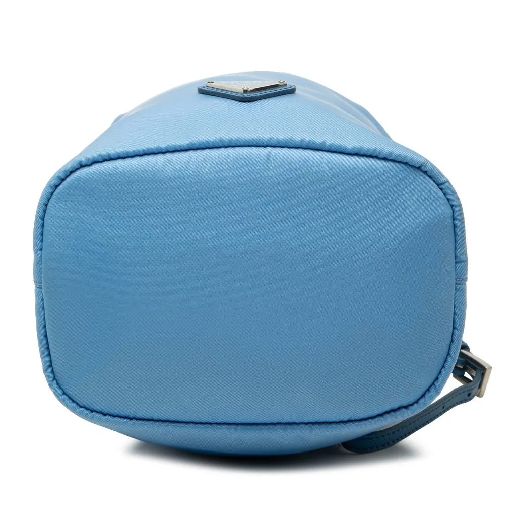 Prada Tessuto Drawstring Bucket Bag Blue Very good - Inside View