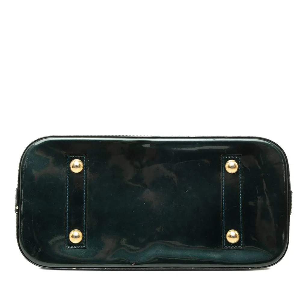 Louis Vuitton Monogram Vernis Alma PM Blue Leather Good - Inside View