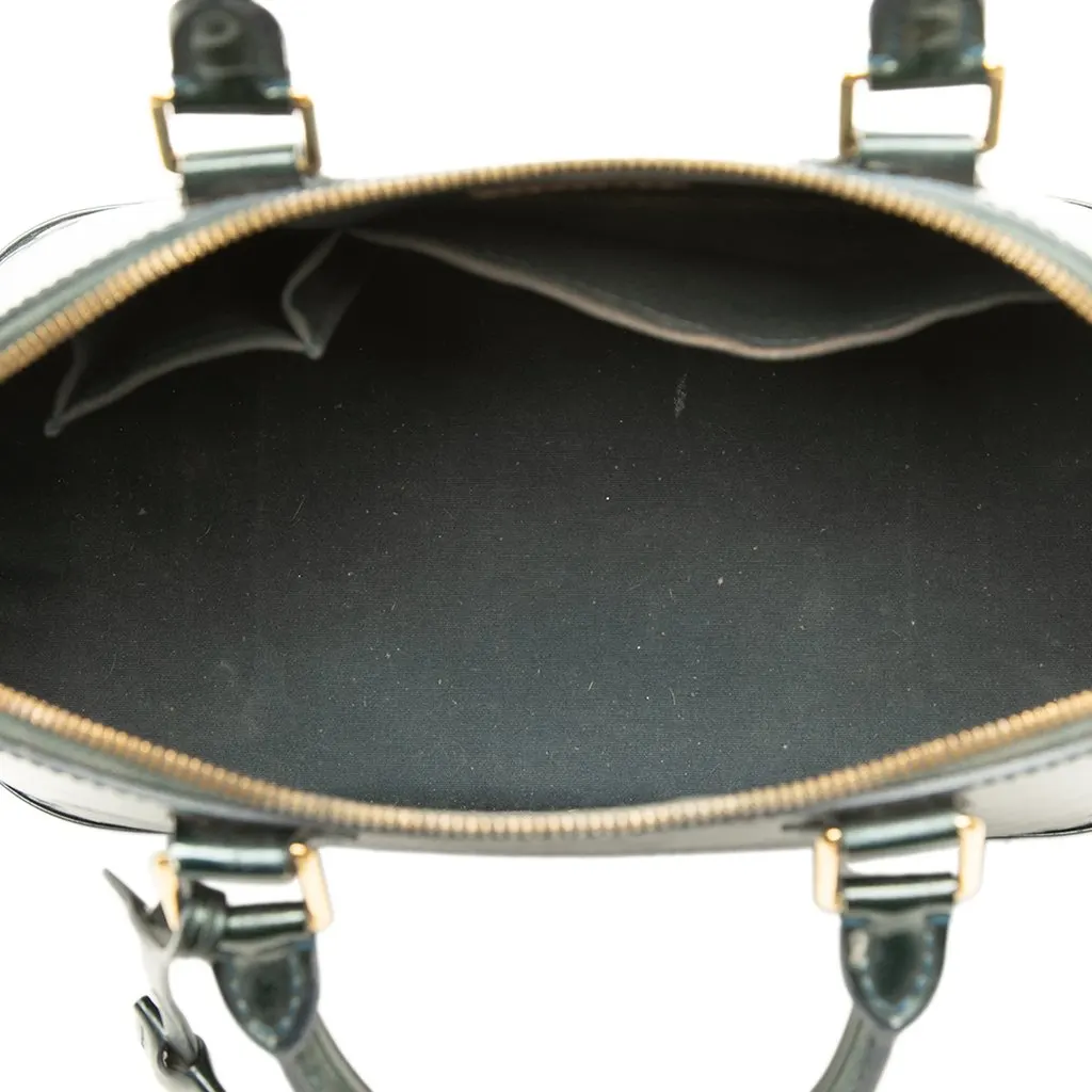 Louis Vuitton Monogram Vernis Alma PM Blue Leather Good - Model View