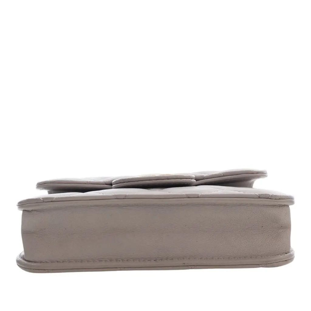 Chanel Mini Quilted Lambskin Top Handle Card Holder with Chain MultiColor Leather Very good - Box View