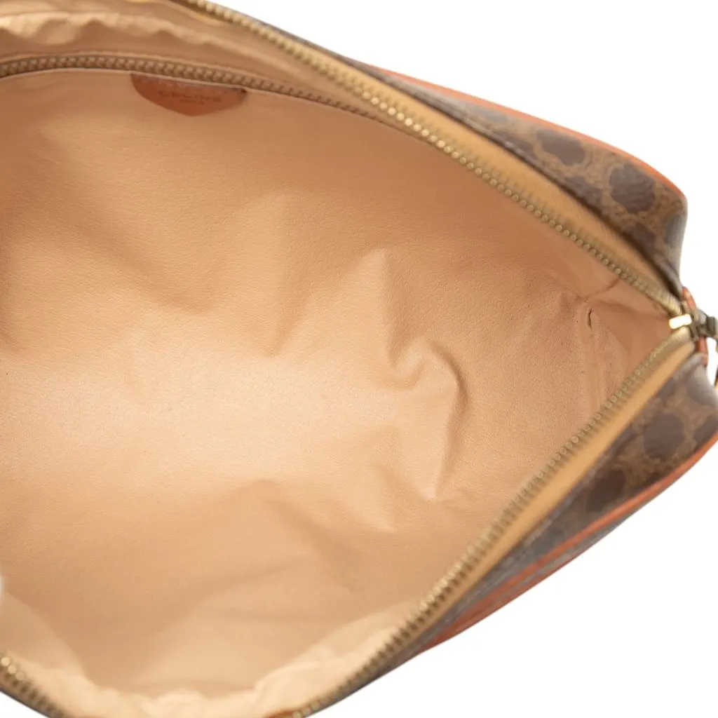 Celine Macadam Coated Canvas Clutch Brown Very good - Model View