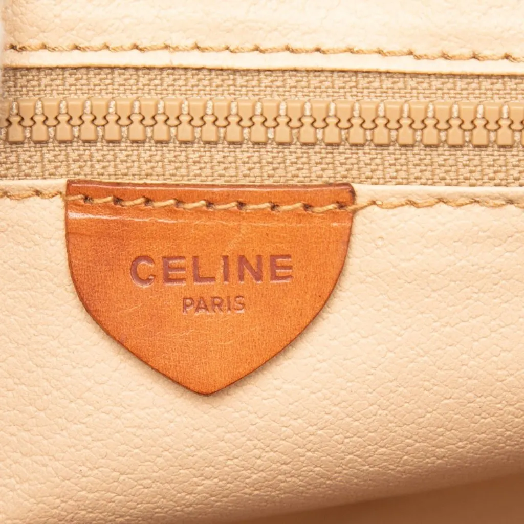 Celine Macadam Coated Canvas Clutch Brown Very good - Box View