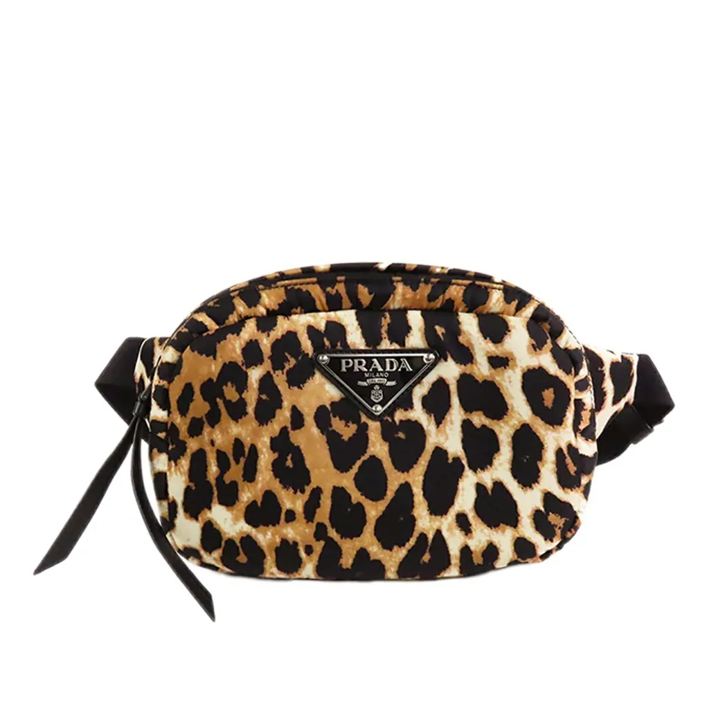 Prada Tessuto Leopard Print حزام حقيبة