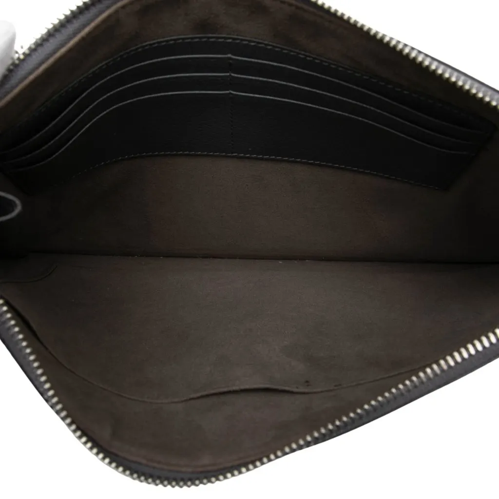 Gucci GG Supreme and Calfskin Cut Out Interlocking G Clutch Black Very good - Model View