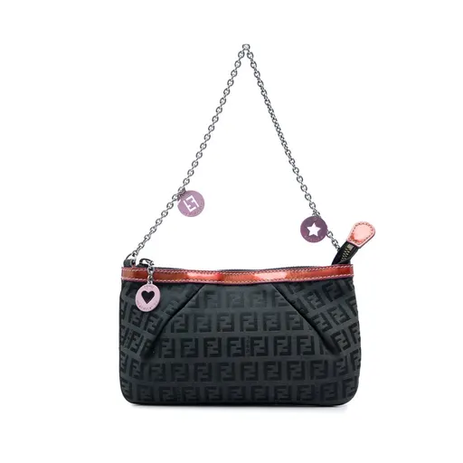 Fendi Zucchino Canvas Chain Pochette