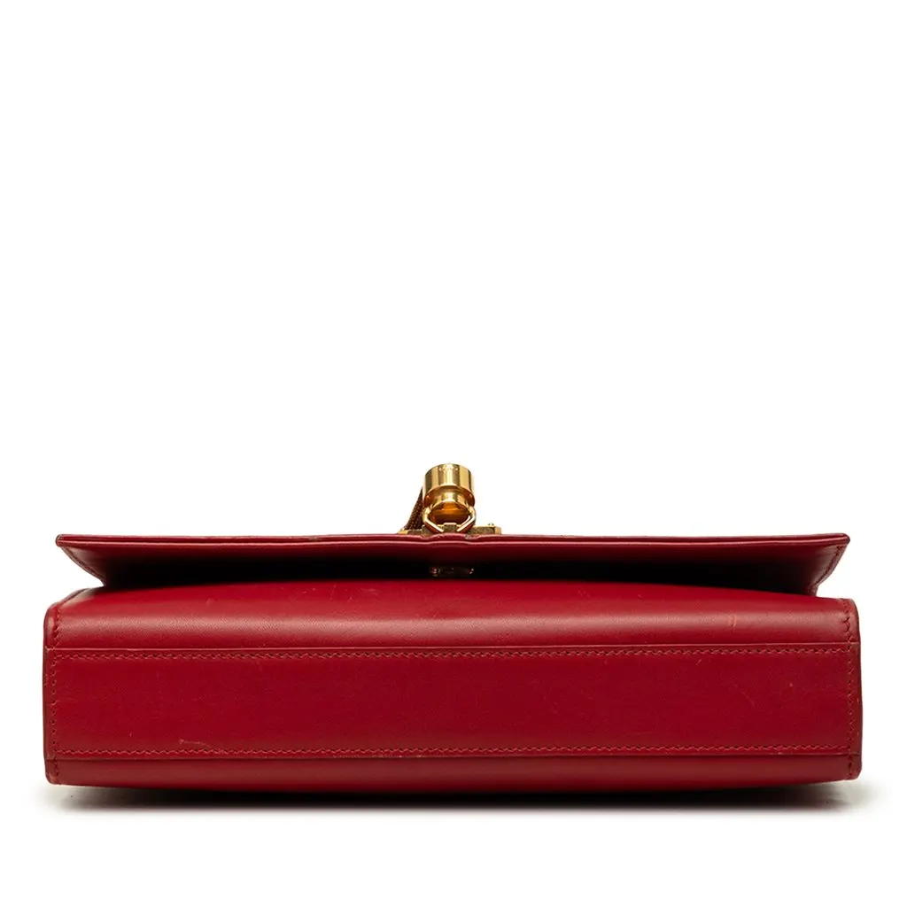 Saint Laurent Medium Smooth Calfskin Classic Monogram Kate Tassel Crossbody Red Leather Very good - Inside View