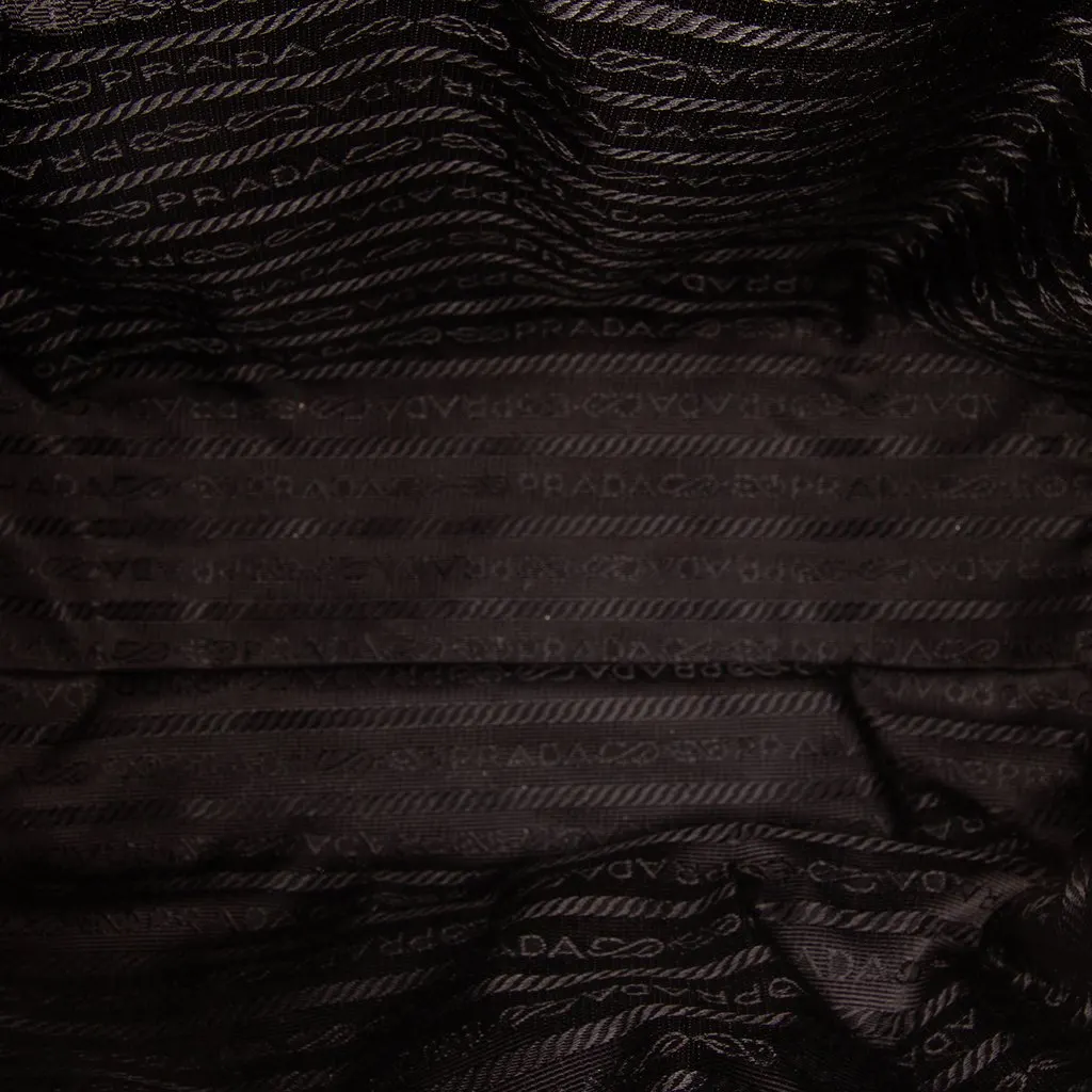 Prada Tessuto Shoulder Bag Black Polyamide Good - Model View