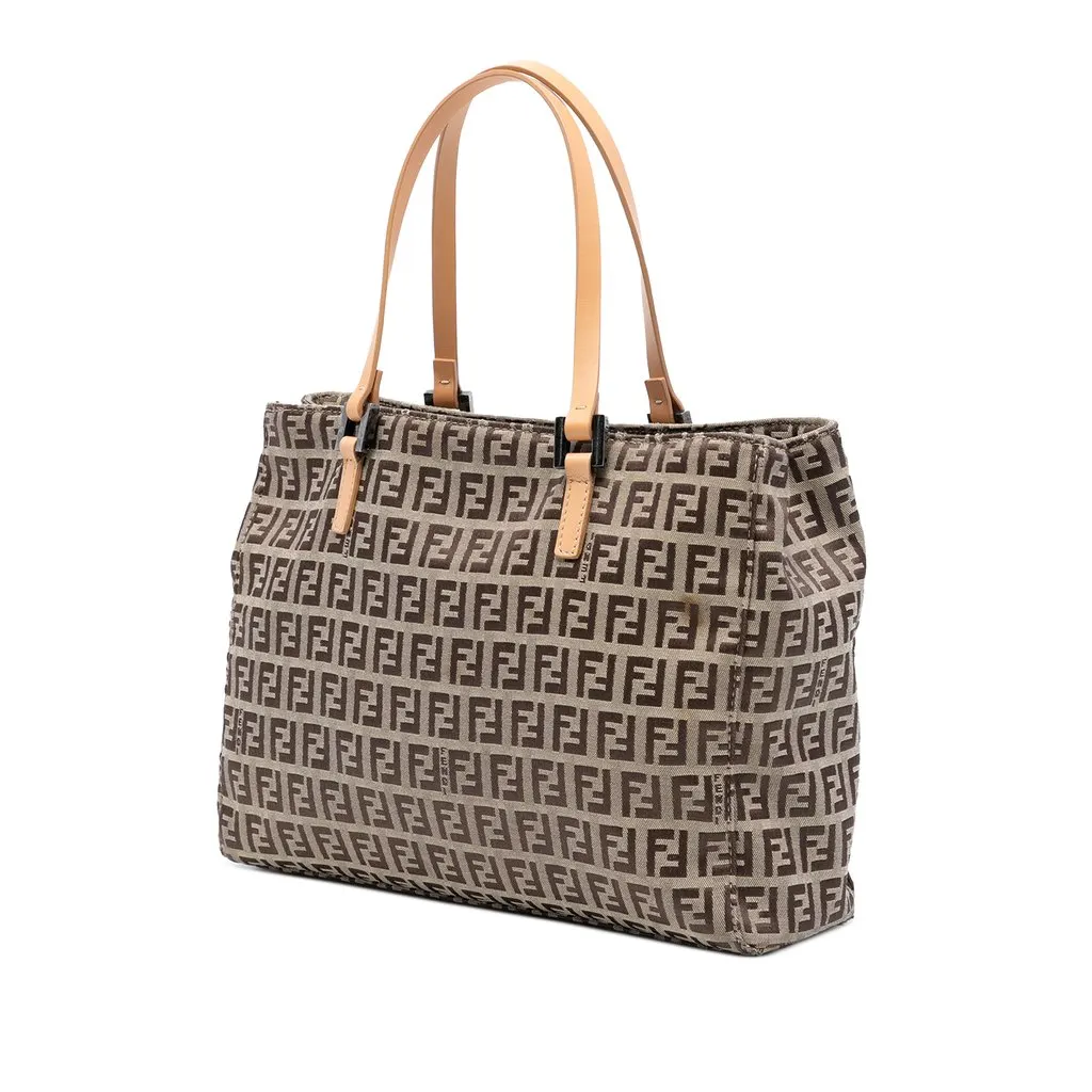Fendi Zucchino Canvas Tote Beige Very good - Back View