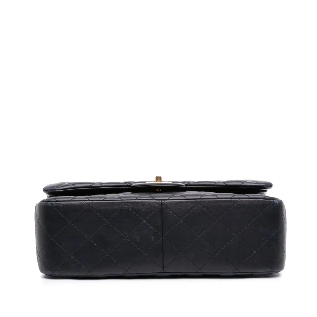 Chanel Jumbo Classic Lambskin Double Flap Black Leather Very good - Inside View