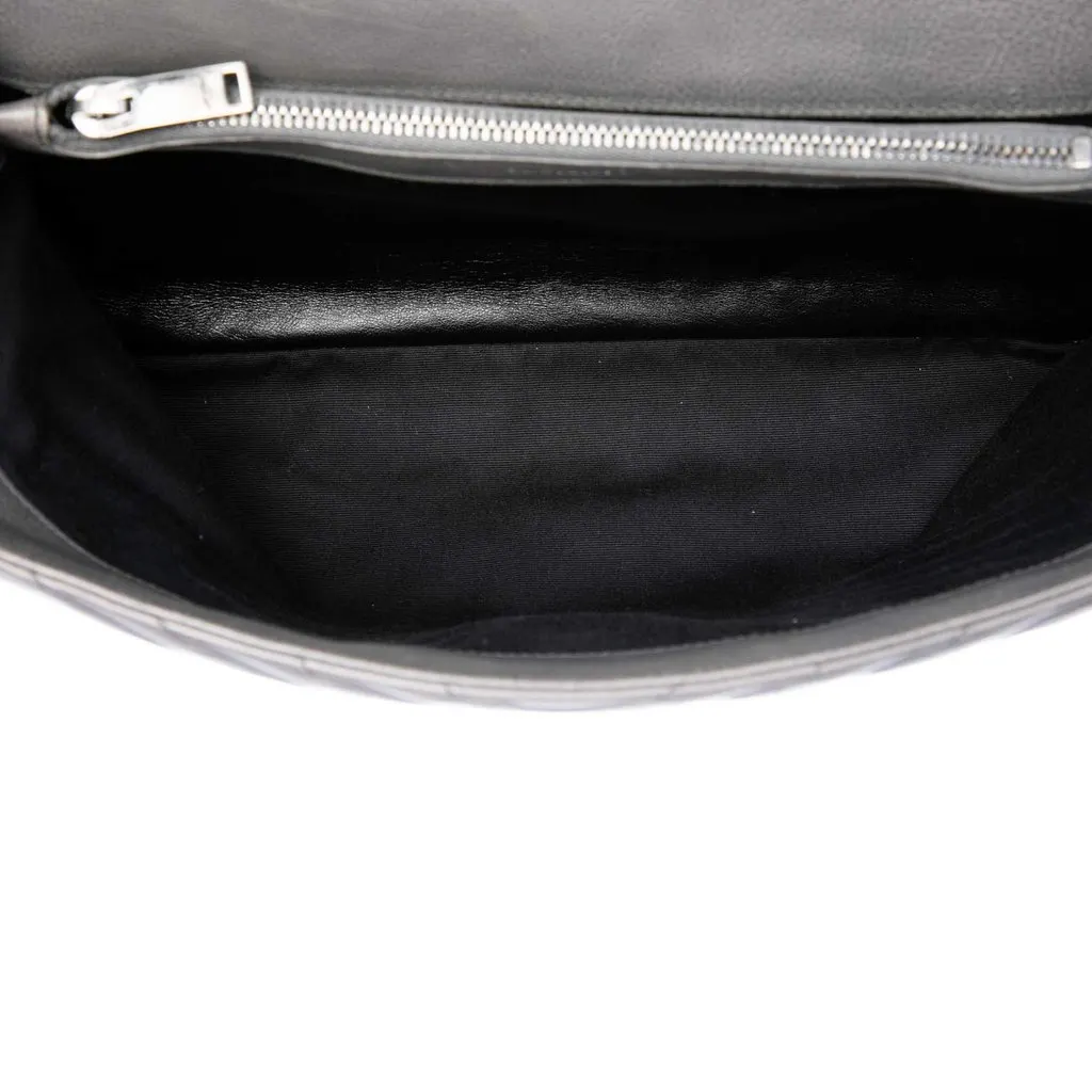Saint Laurent Large Chevron Sheepskin Monogram College Satchel MultiColor Leather Very good - Model View