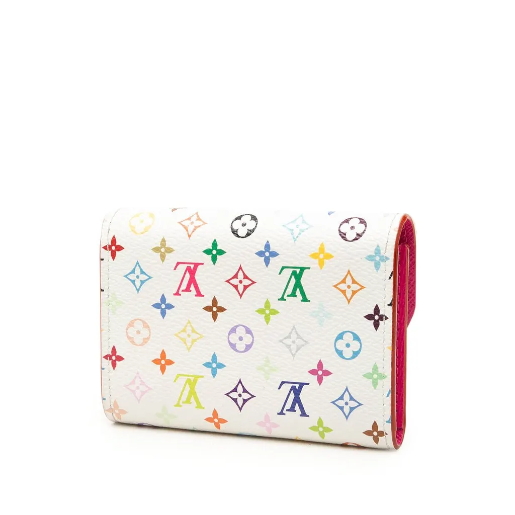 Louis Vuitton Takashi Murakami Monogram Multicolore Rosalie Coin Purse White Very good - Back View