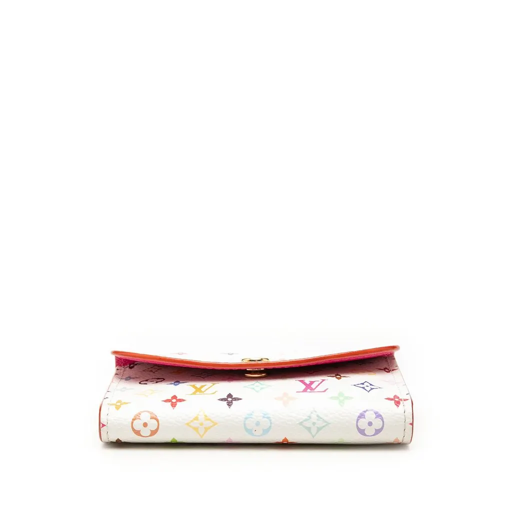 Louis Vuitton Takashi Murakami Monogram Multicolore Rosalie Coin Purse White Very good - Inside View
