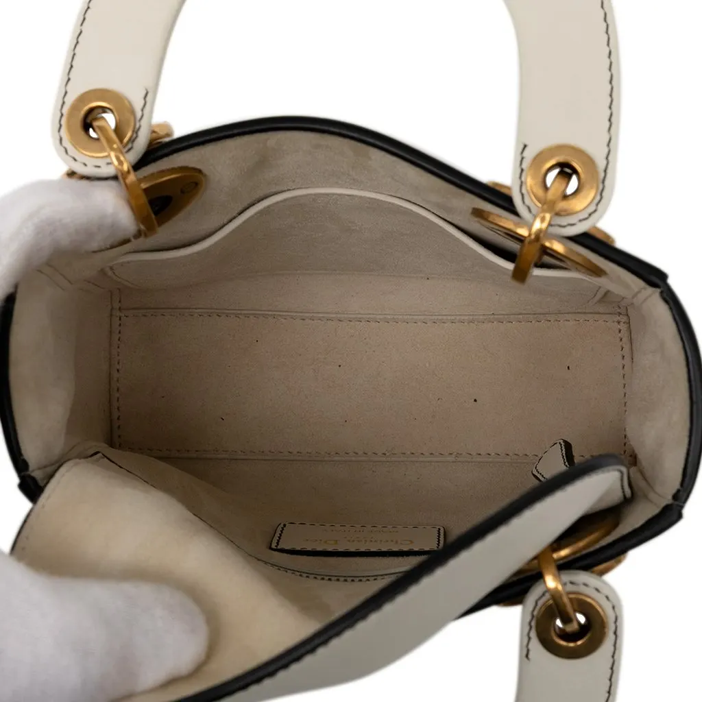 Dior DiorAmour Niki De Saint Phalle Mini Calfskin Lady Dior White Leather Very good - Model View