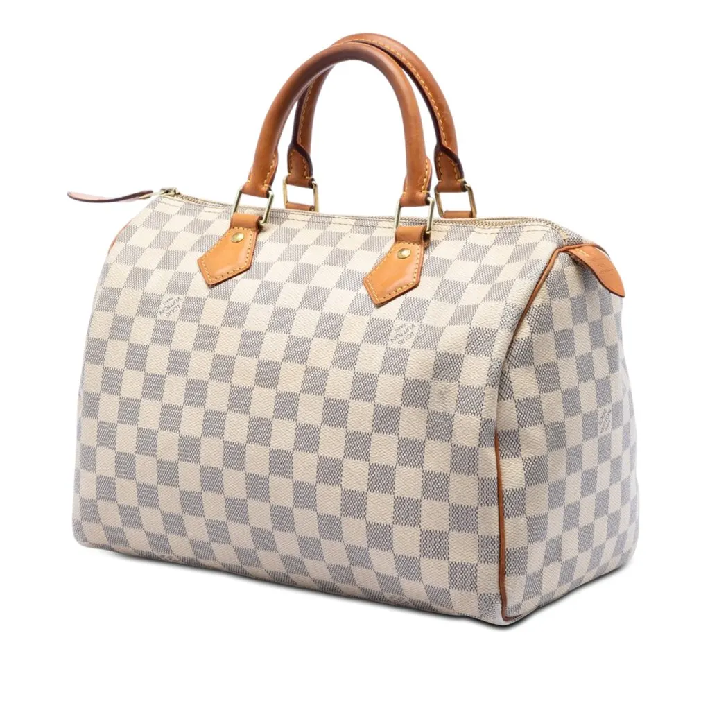 Louis Vuitton Damier Azur Speedy 30 White Very good - Back View