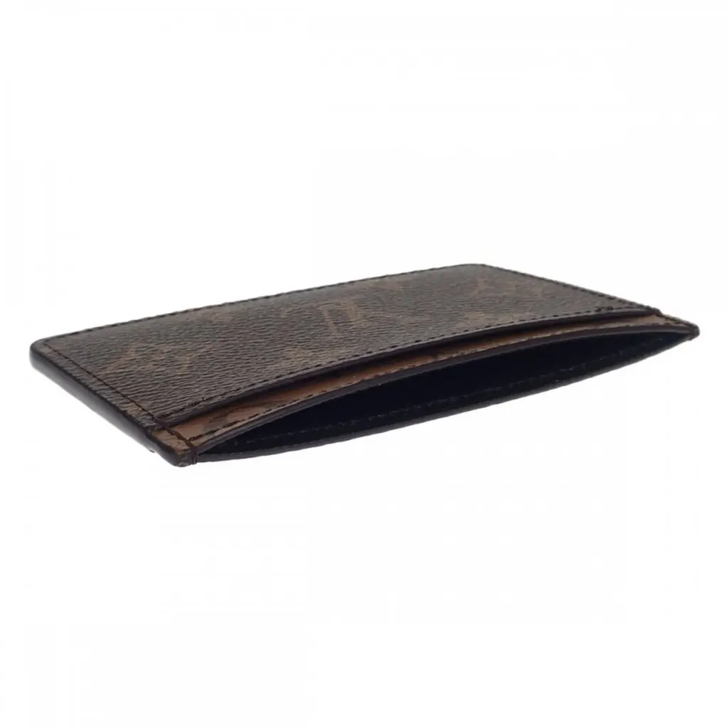 Louis Vuitton Monogram Reverse Card Holder Brown Canvas Good - Inside View