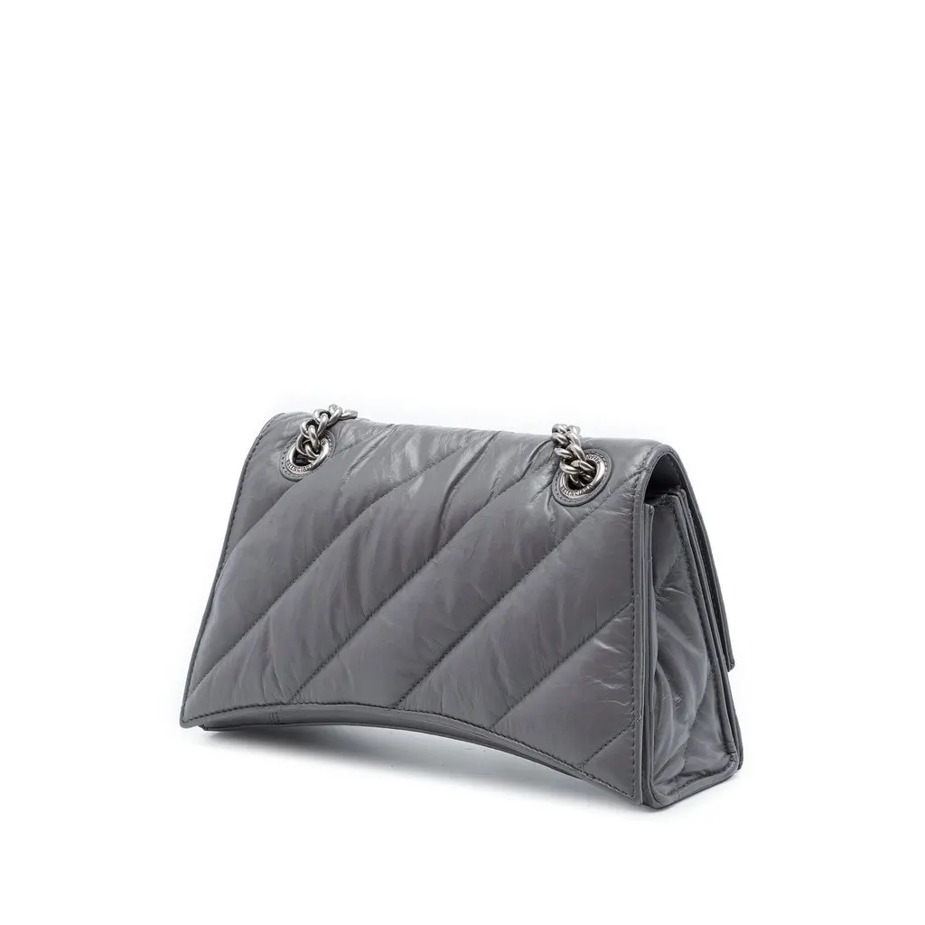Balenciaga Small Metallic Calfskin Crush Chain Shoulder Bag MultiColor Leather Very good - Back View