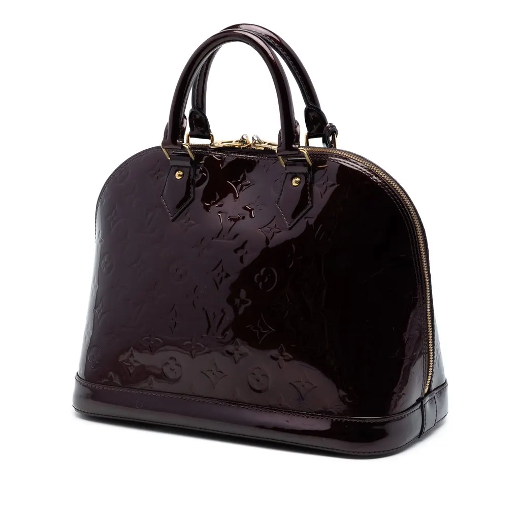 Louis Vuitton Monogram Vernis Alma PM Purple Leather Very good - Back View