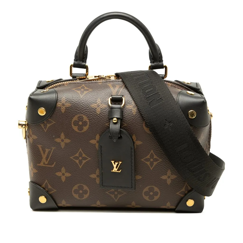 Louis Vuitton Monogram Petite Malle Souple Brown Canvas Good - Front View