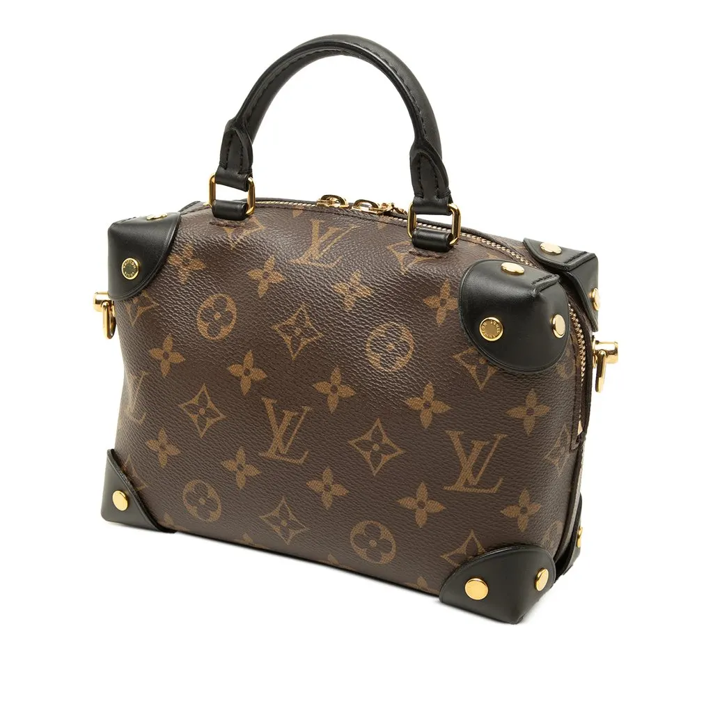 Louis Vuitton Monogram Petite Malle Souple Brown Canvas Good - Back View