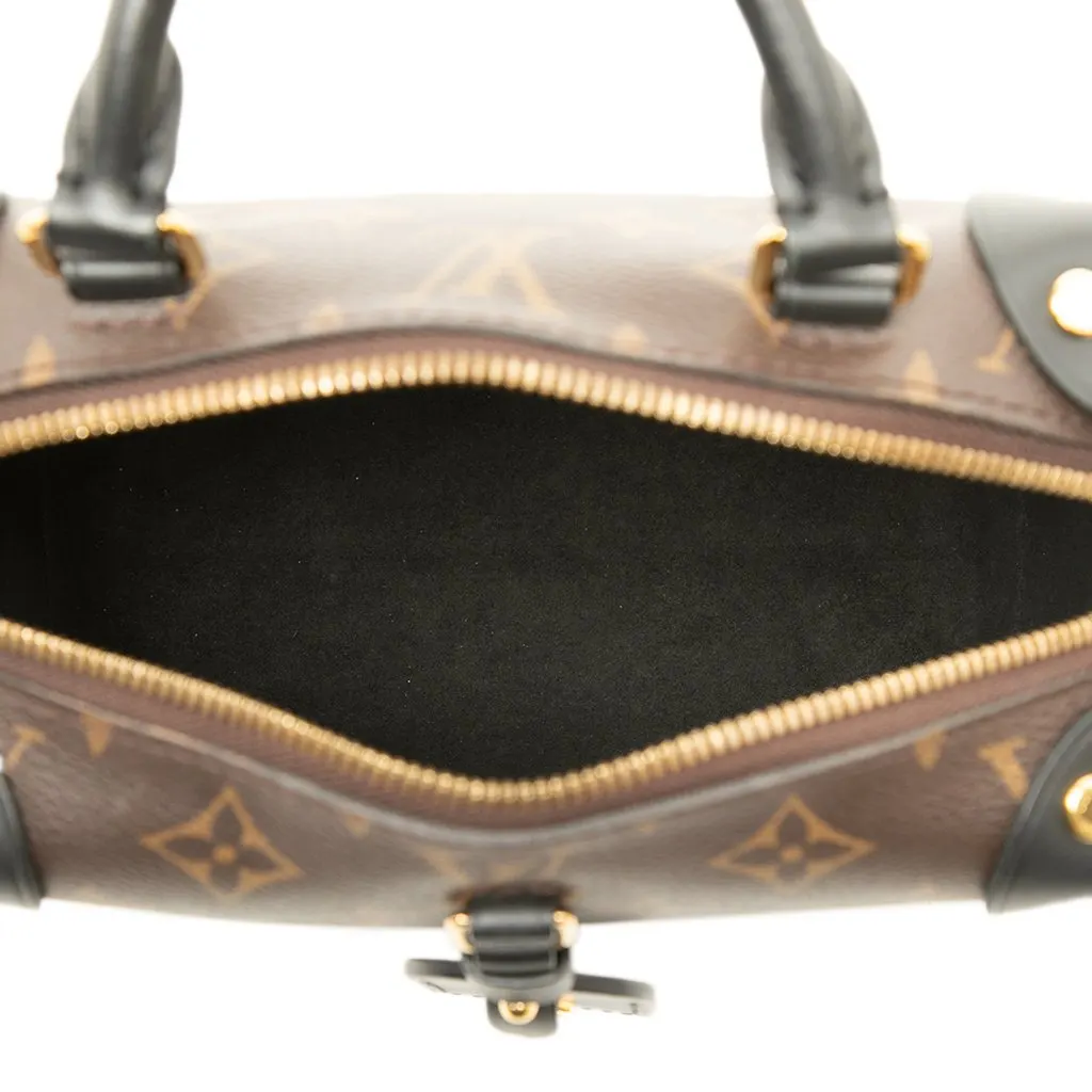 Louis Vuitton Monogram Petite Malle Souple Brown Canvas Good - Model View