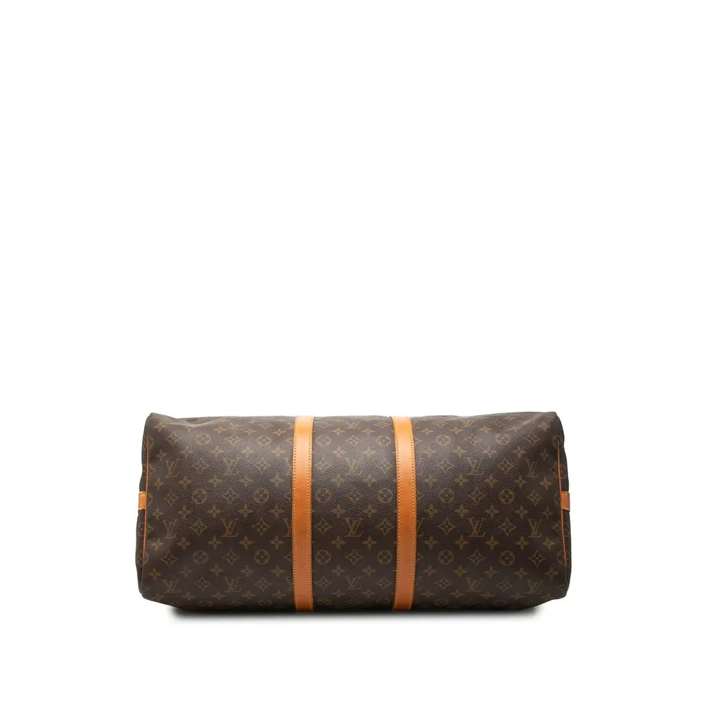 Louis Vuitton Monogram Keepall Bandouliere 55 Brown Good - Inside View