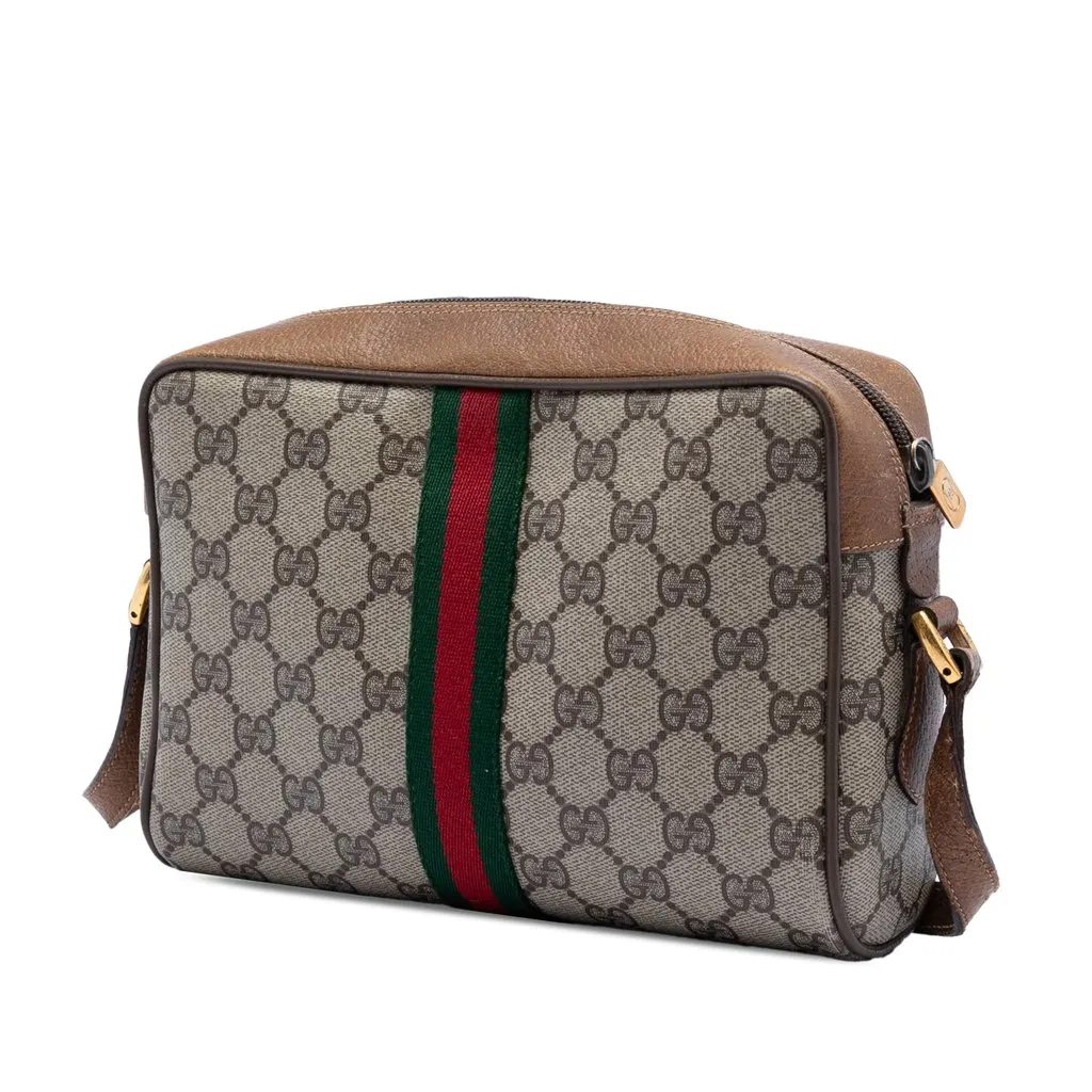 Gucci GG Supreme Web Crossbody Beige Very good - Back View
