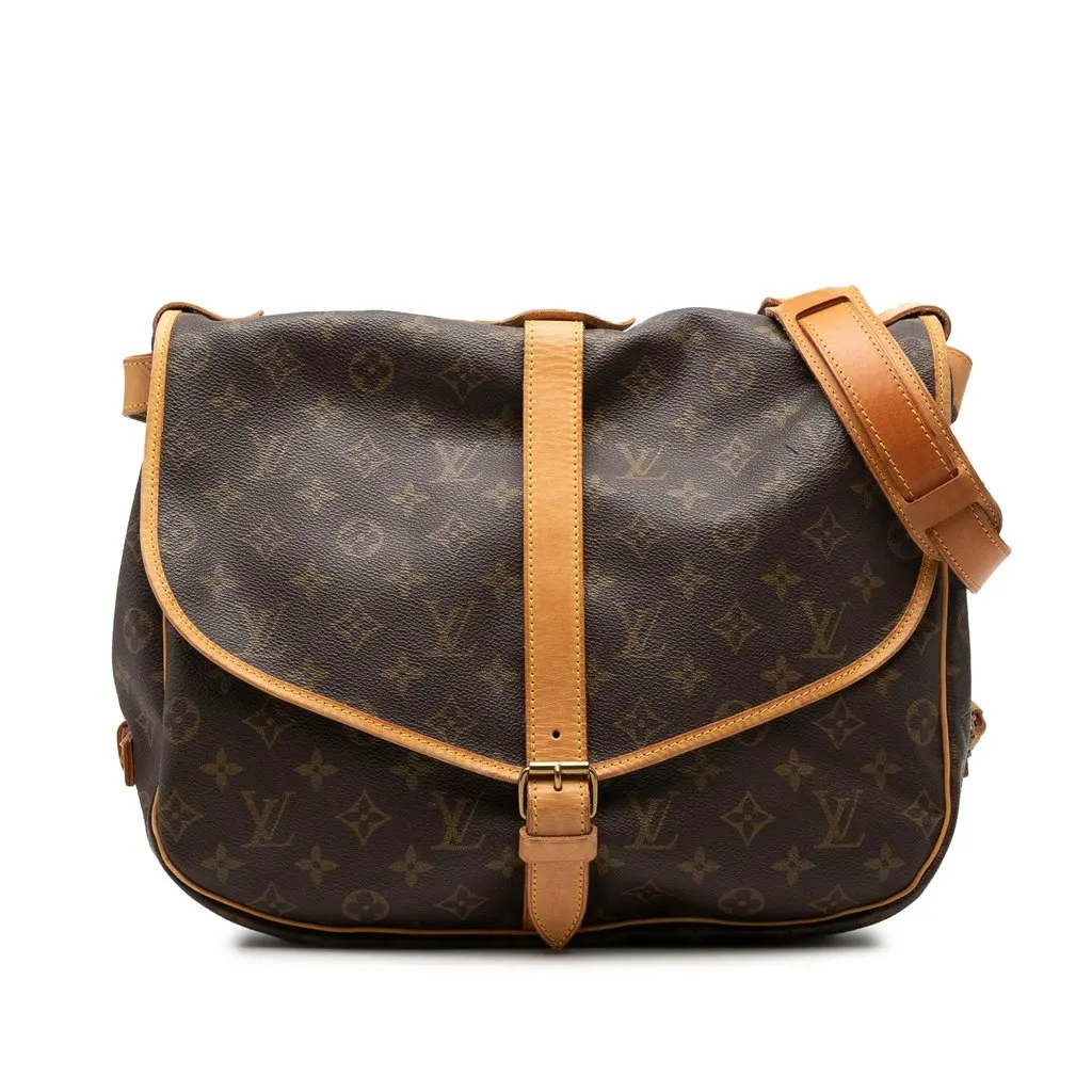 Louis Vuitton Monogram Saumur 35 Brown Very good - Front View