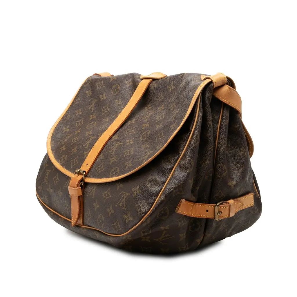 Louis Vuitton Monogram Saumur 35 Brown Very good - Back View