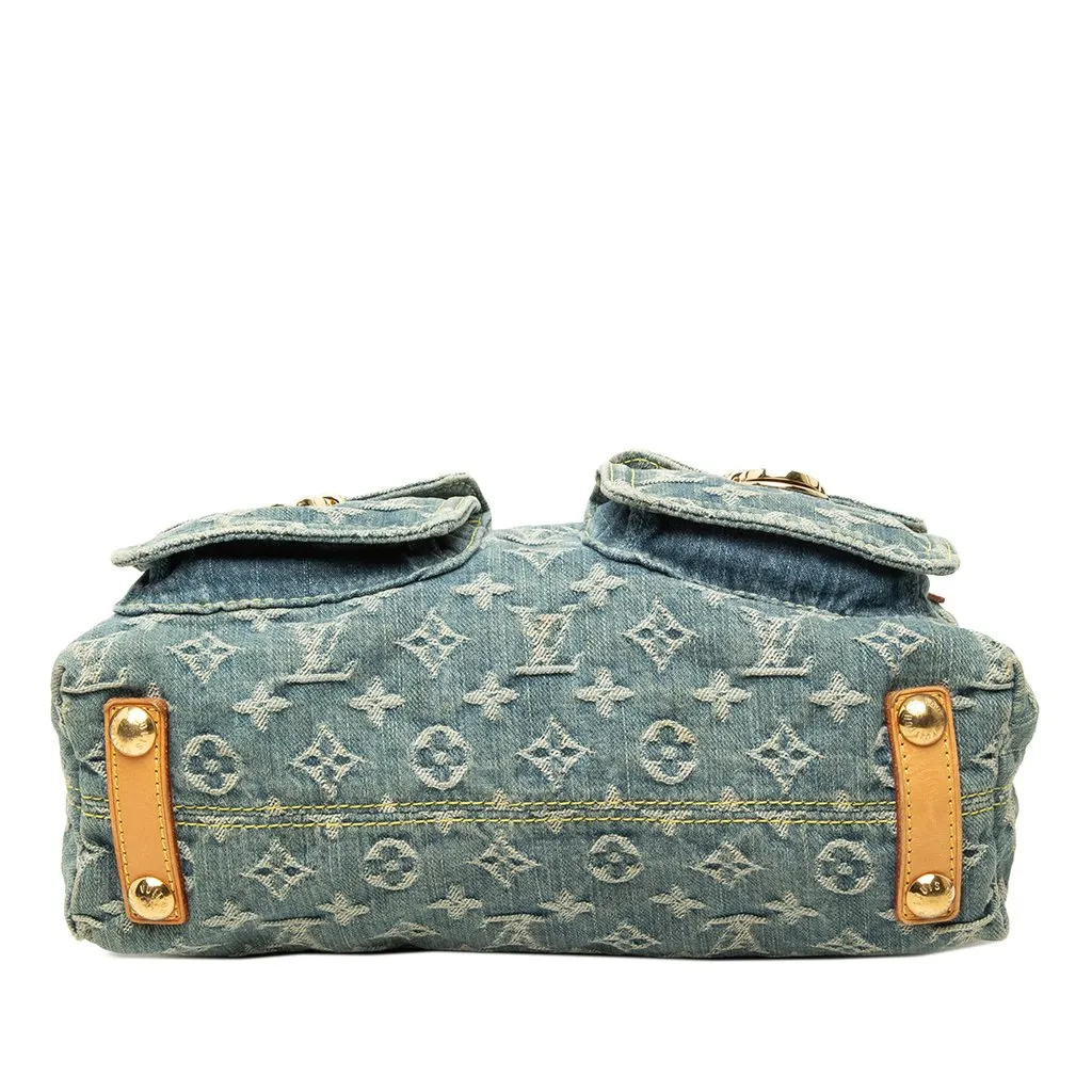 Louis Vuitton Monogram Denim Baggy PM Blue Denim Good - Inside View