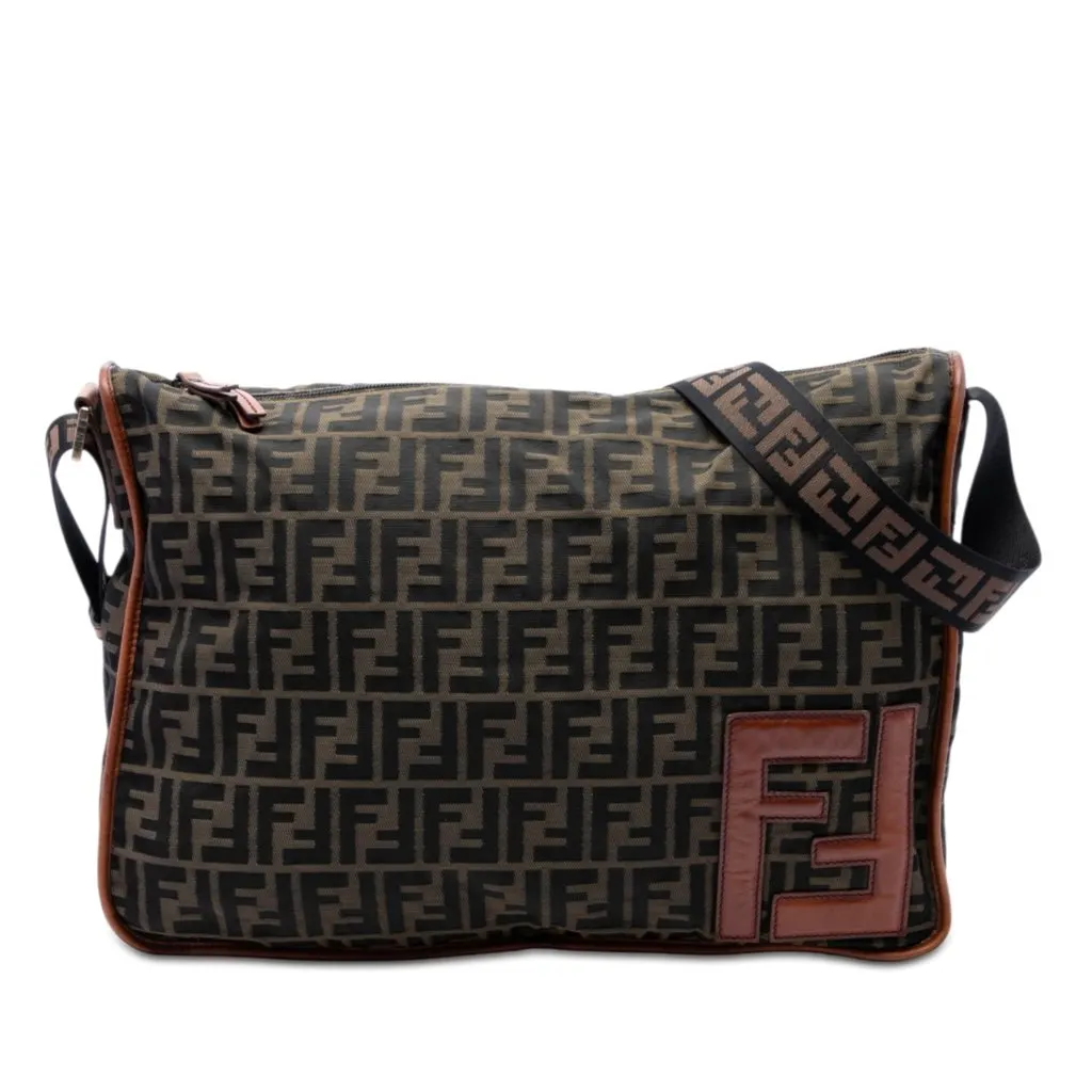 Fendi Zucca Canvas Crossbody Brown Very good - Front View