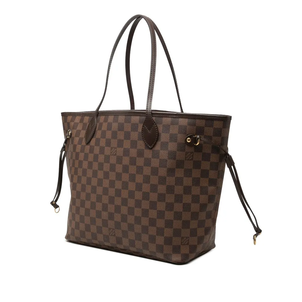 Louis Vuitton Damier Ebene Neverfull MM Brown Canvas Very good - Back View