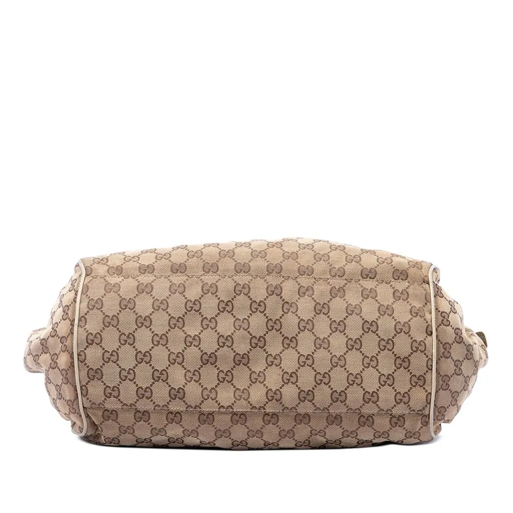 Gucci GG Canvas Sukey Satchel Beige Canvas Very good - Inside View