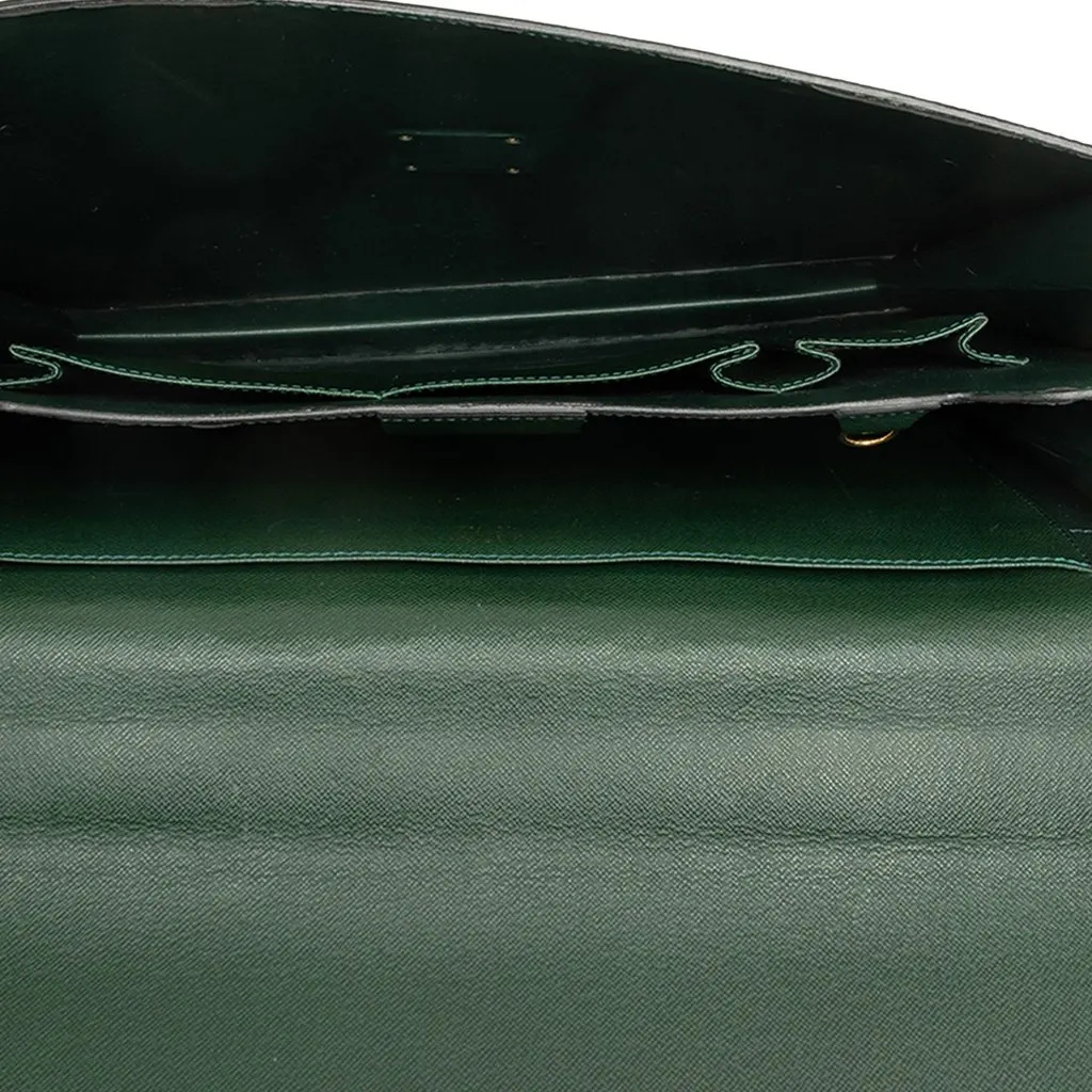 Louis Vuitton Taiga Moskova Briefcase Green Leather Good - Model View