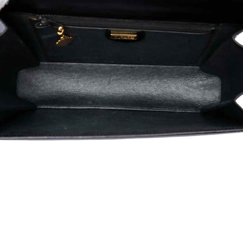 Gucci Calfskin Interlocking G Envelope Shoulder Bag Black Leather Very good - Model View