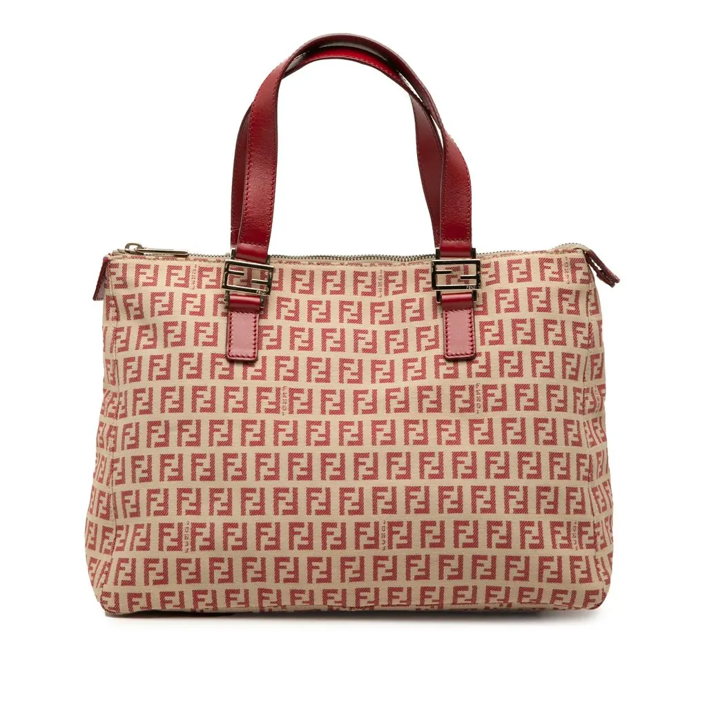 Fendi Zucchino Canvas Tote Beige Very good - Front View