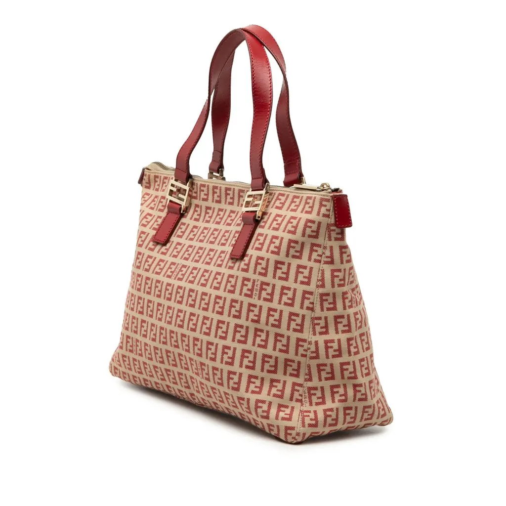 Fendi Zucchino Canvas Tote Beige Very good - Back View