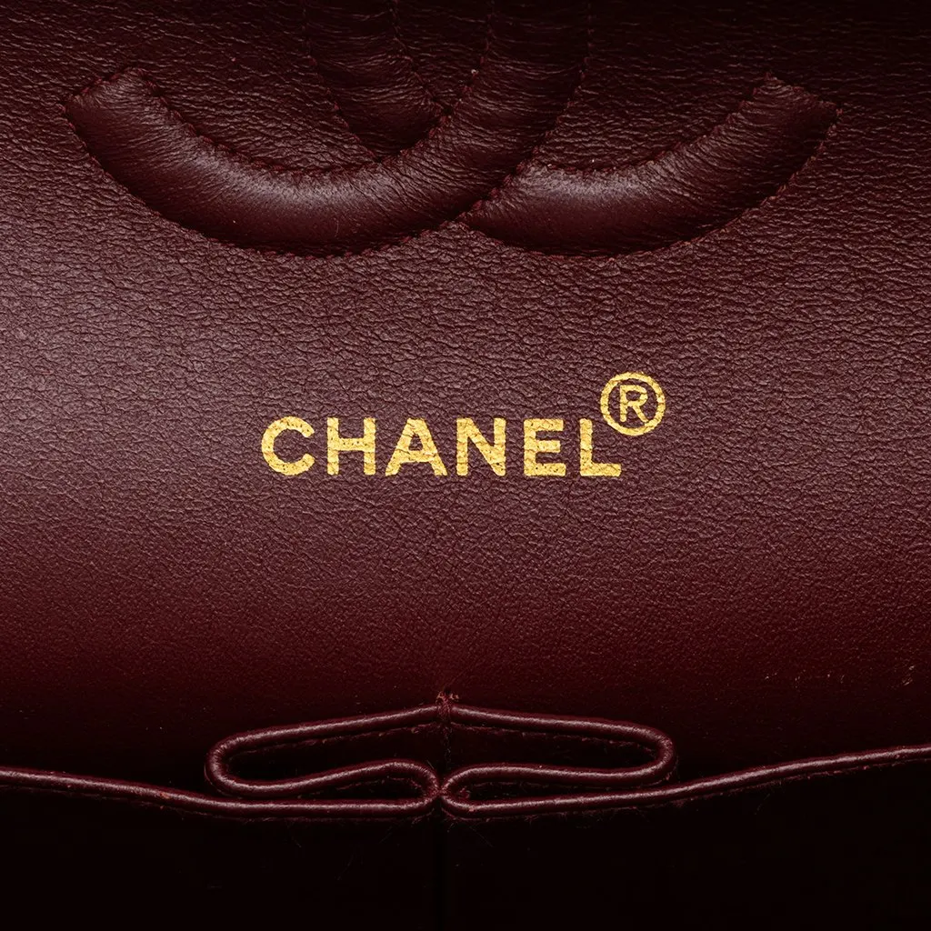 Chanel Medium Classic Lambskin Double Flap Black Leather Good - Box View