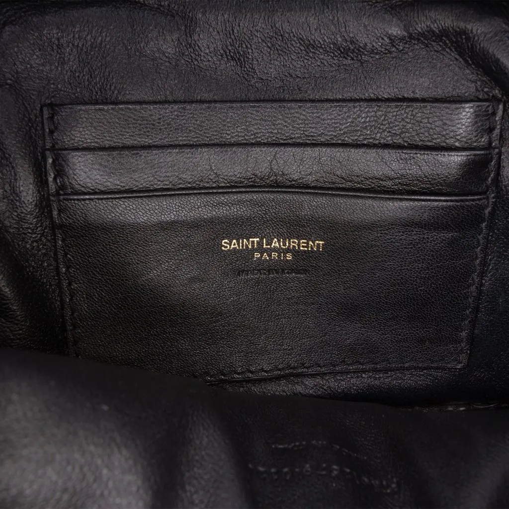 Saint Laurent Mini Grain de Poudre Monogram Lou Camera Bag Black Leather Very good - Box View