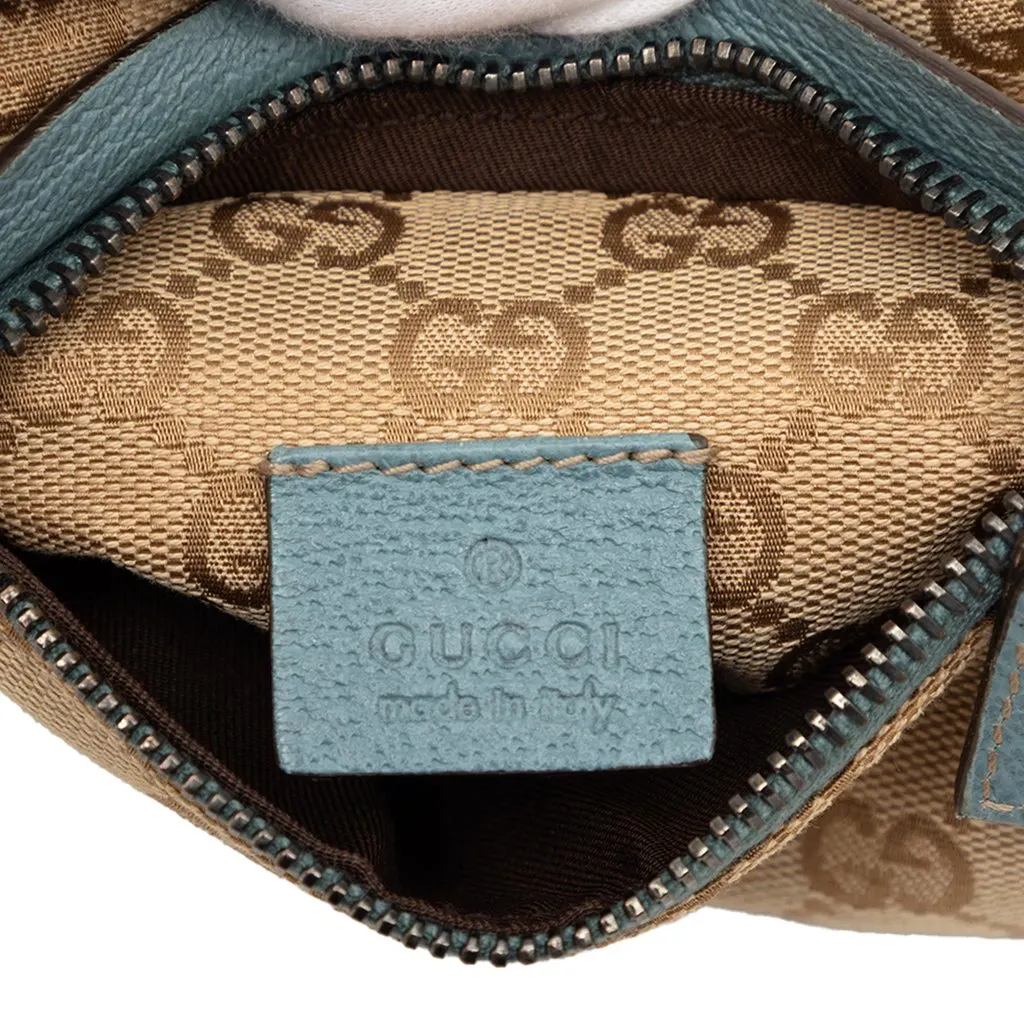 Gucci GG Canvas Web Double Pocket Belt Bag Beige Very good - Box View