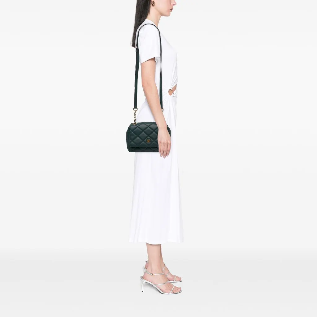 Dolce & Gabbana Quilted Leather Miss Kate Crossbody Green Leather Very good - Box View