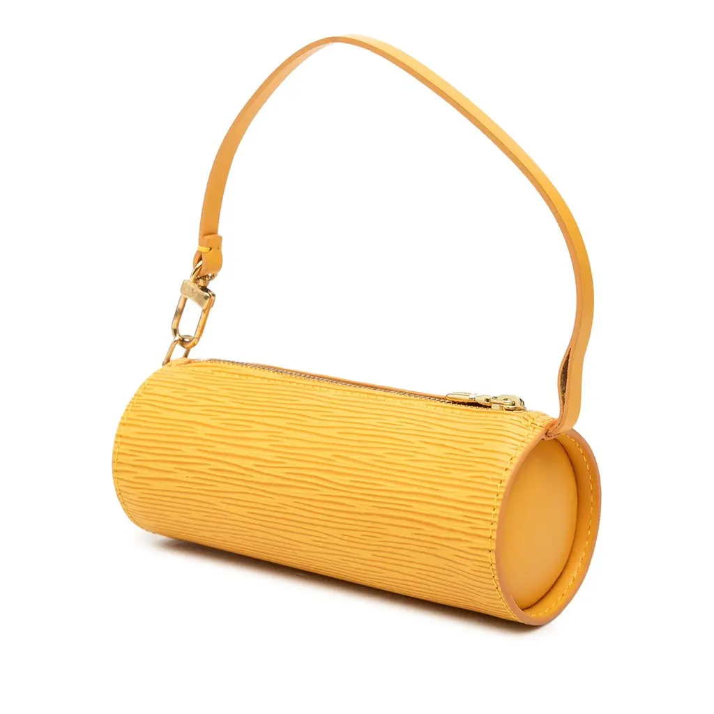 Louis Vuitton Epi Papillon Pochette Yellow Leather Good - Back View